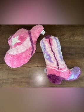 Trend Collection Pink Cowgirl Hat & Boot Throw Pillows